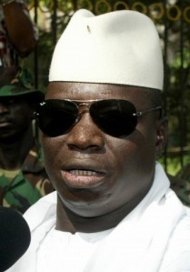 Gambia's President Yahya Jammeh speaks t