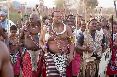 Kong Mswati under Umhlanga-festivalen i 2012.