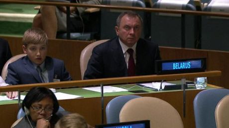Kolya representerte Hviterussland i FNs generalforsamling i forrige uke.