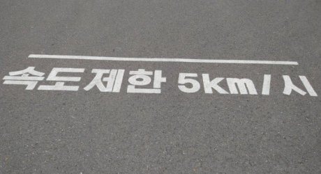 Forbi statuer av Kim Il-sung og hans sønn Kim Jong-il er fartsgrensen fem km/t.